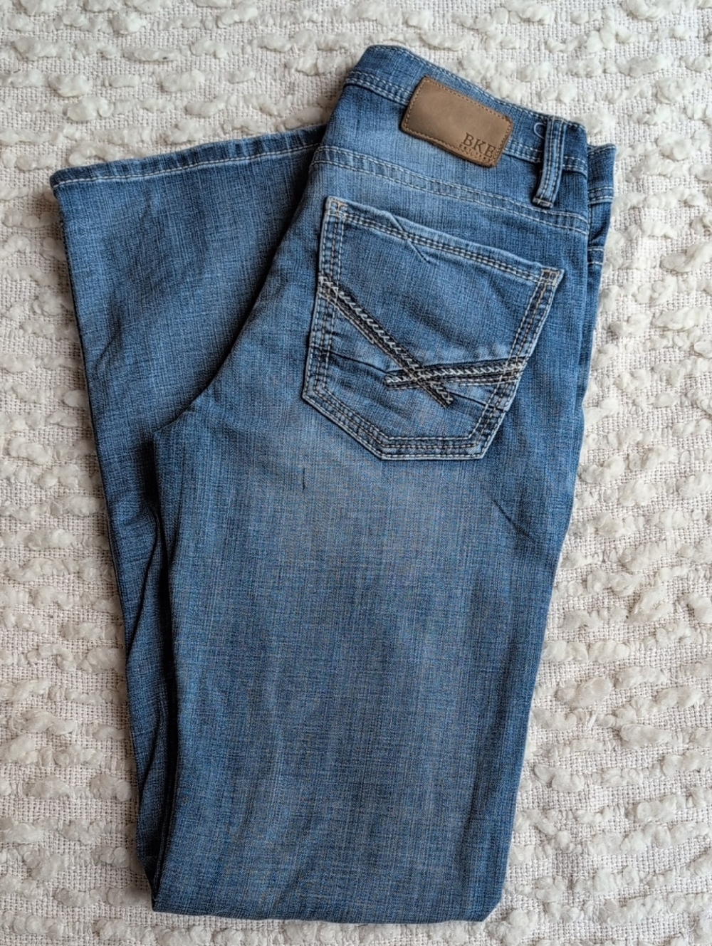 BKE Jake Buckle 31x34 Men's Medium Wash Denim Jeans Straight Leg